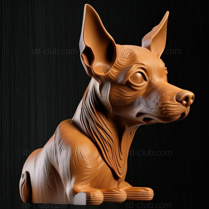 3D model st English Toy Terrier dog (STL)